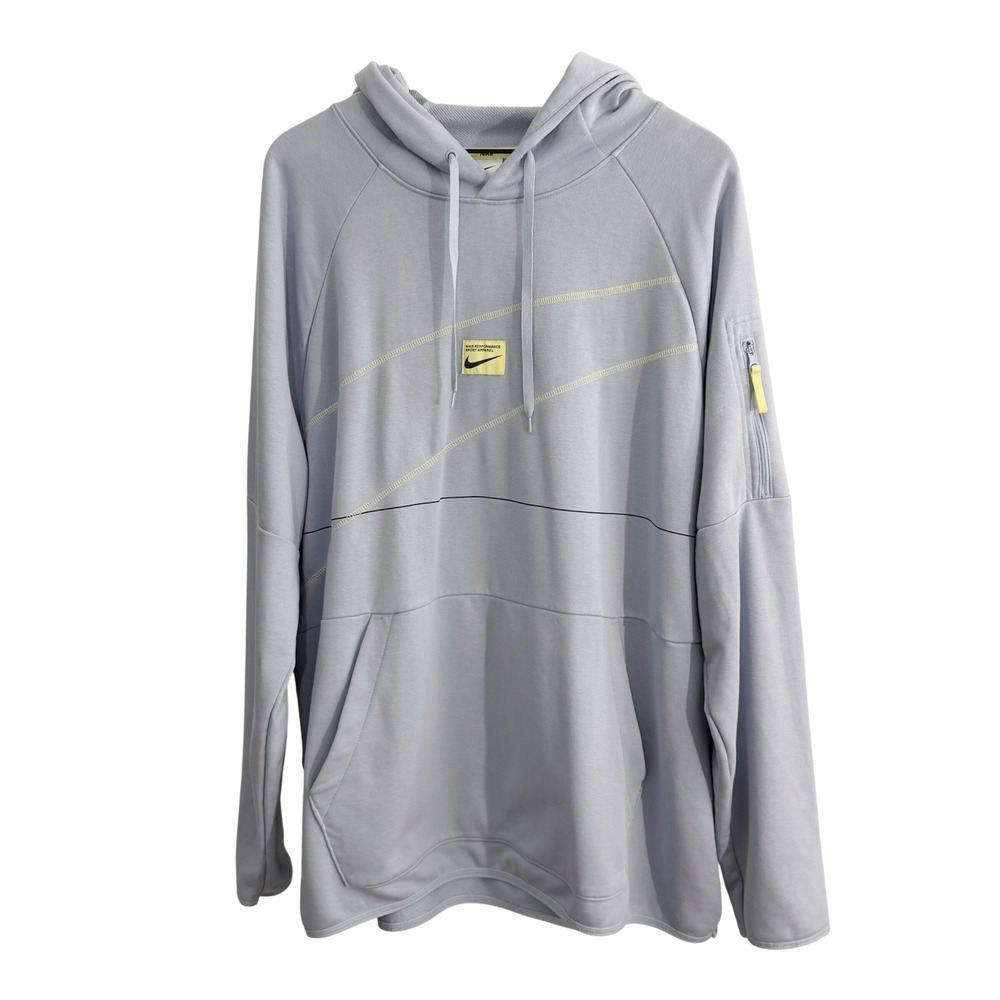 Nike Fleece Hoodie Sweatshirt Blue XXL Activewear Fitness Techwear Streetwear